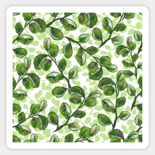 Green Leaves Illustration Sticker